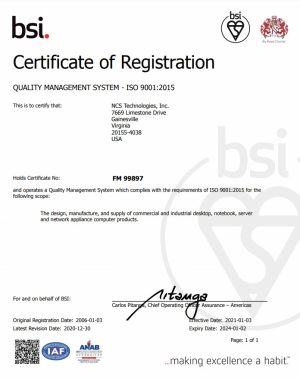 Quality ISO Certificate